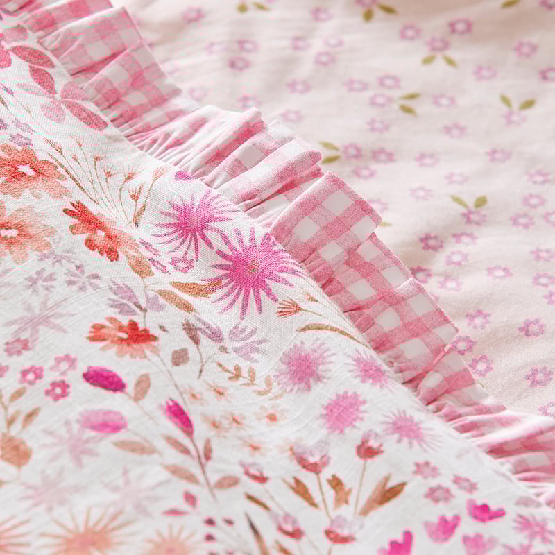 Lulu Pink Ruffle Quilt Cover Set