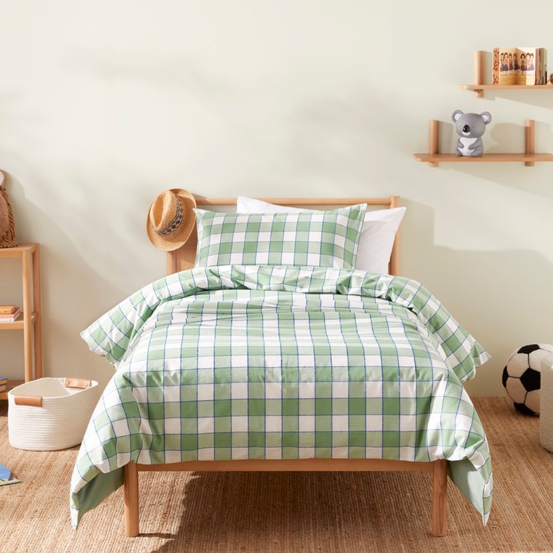 Carter Check Fern Quilt Cover Set