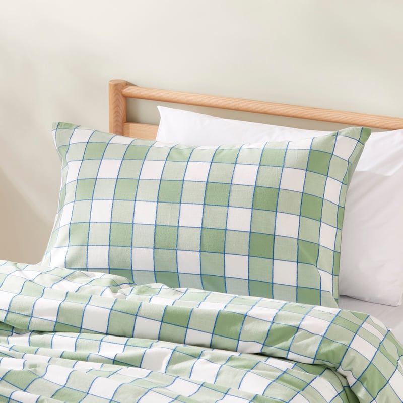 Carter Check Fern Quilt Cover Set