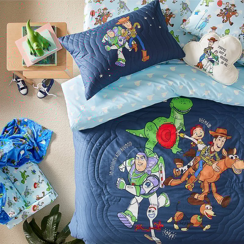Disney Pixar Toy Story Navy Friend In Me Quilted Quilt Cover Set