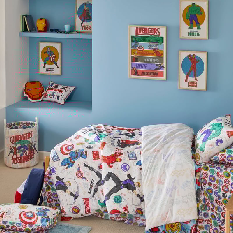 Marvel Avengers Assemble Natural Marle Quilt Cover Set