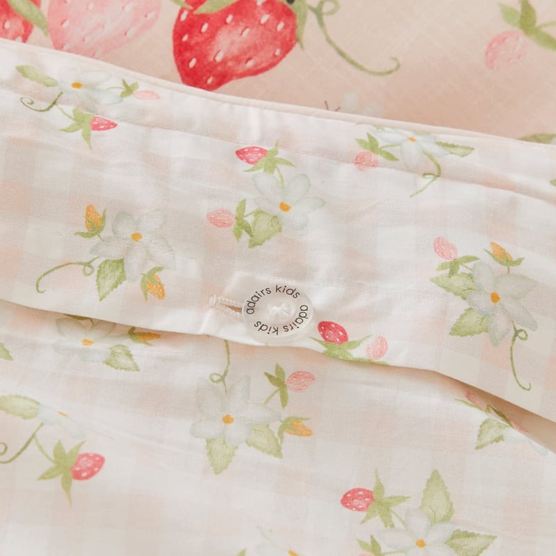 Heirloom Sweet Strawberry Light Pink Quilt Cover Set