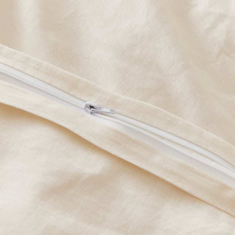 Vintage Washed Linen Pearl Fitted Sheet