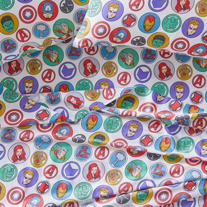 Marvel Avengers Assemble White Sheet Set