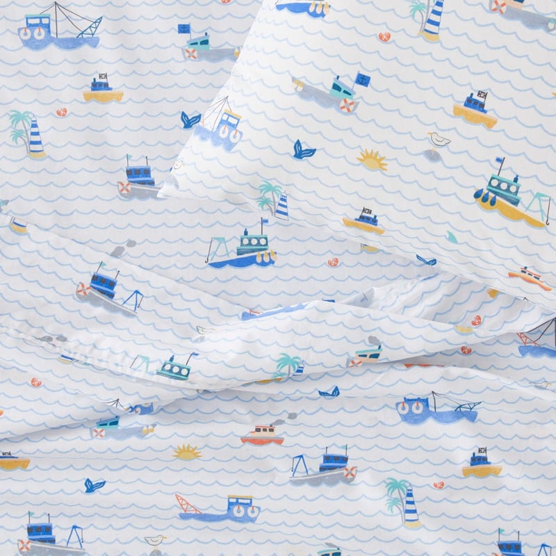 Set Sail White Sheet Set