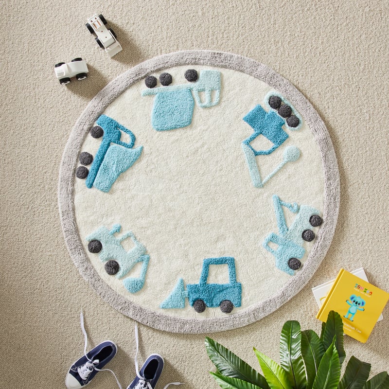 Construction Zone Decorative Rug