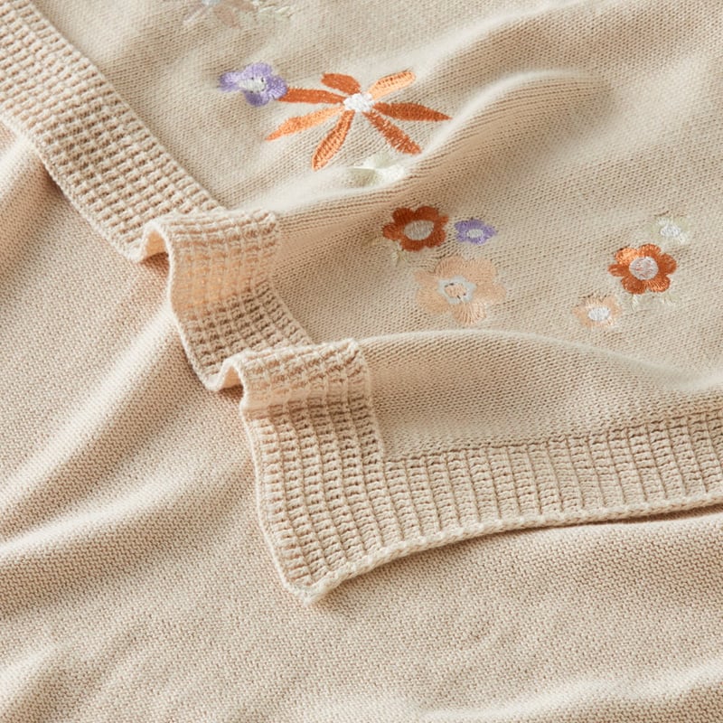 Novelty Cotton Dahlia Floral Baby Blanket