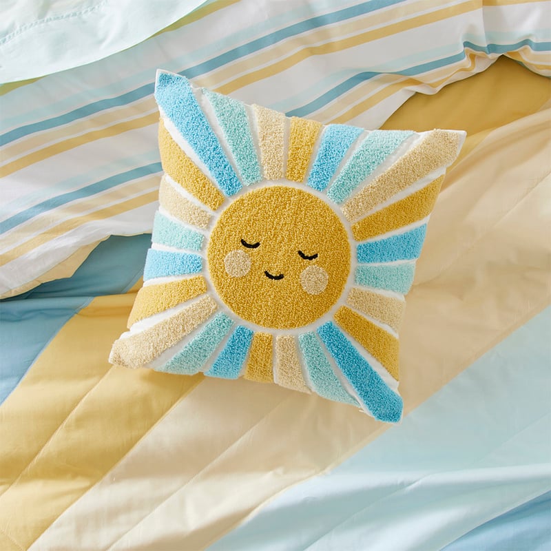 Happy Sun White Tufted Cushion