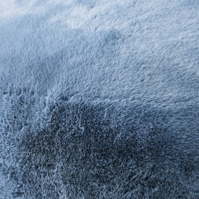 Faux Blue Slate Fur Floor Cushion
