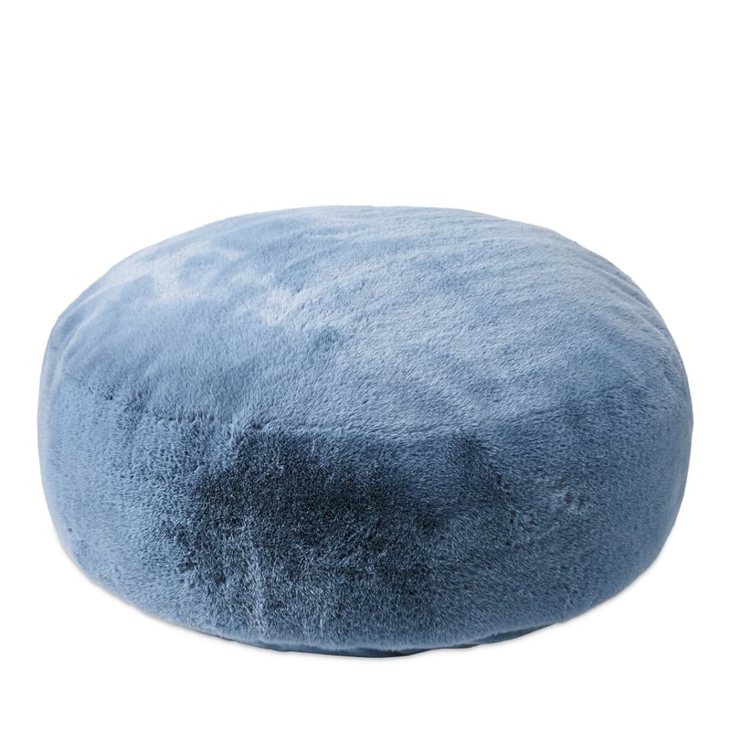 Faux Blue Slate Fur Floor Cushion