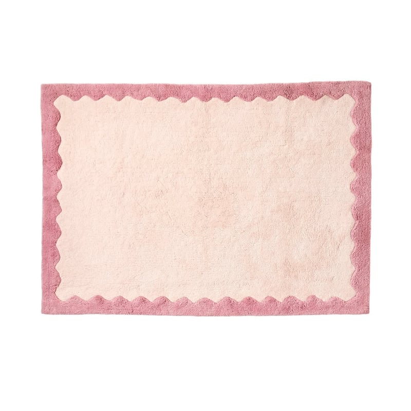 Decorative Wavey Pink Rug