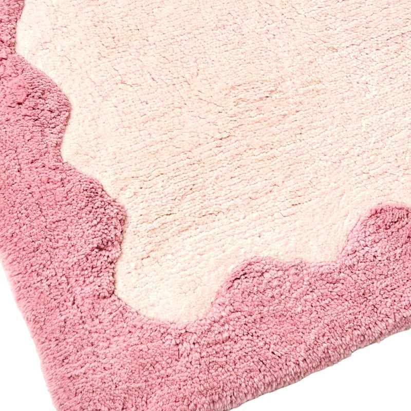 Decorative Wavey Pink Rug
