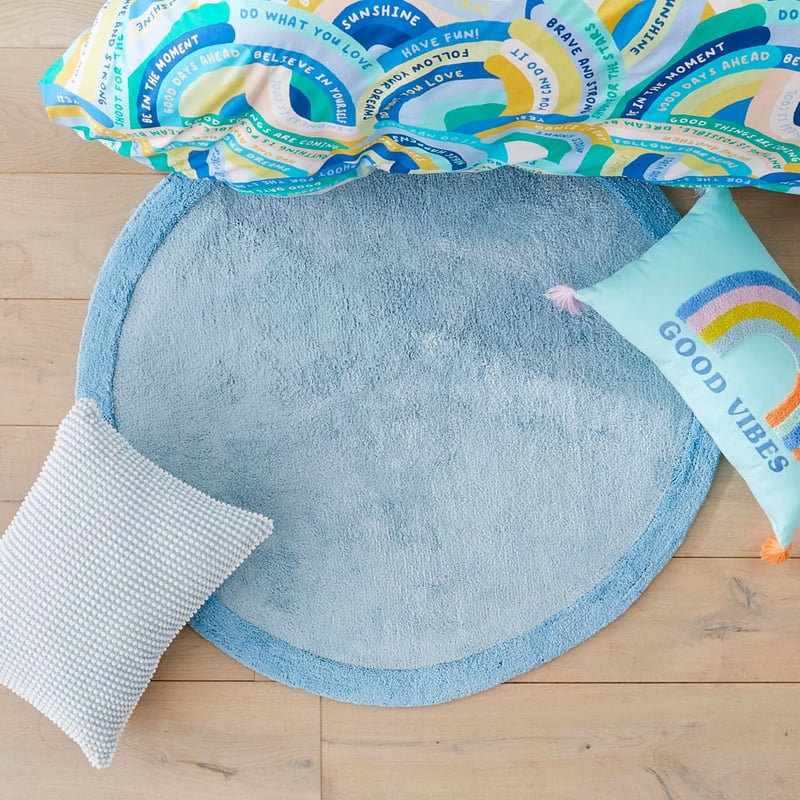 Reece Pale Blue Round Rug