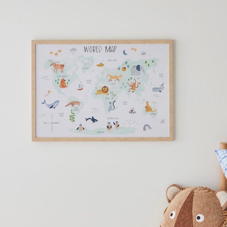 Jungle World Map Wall Art