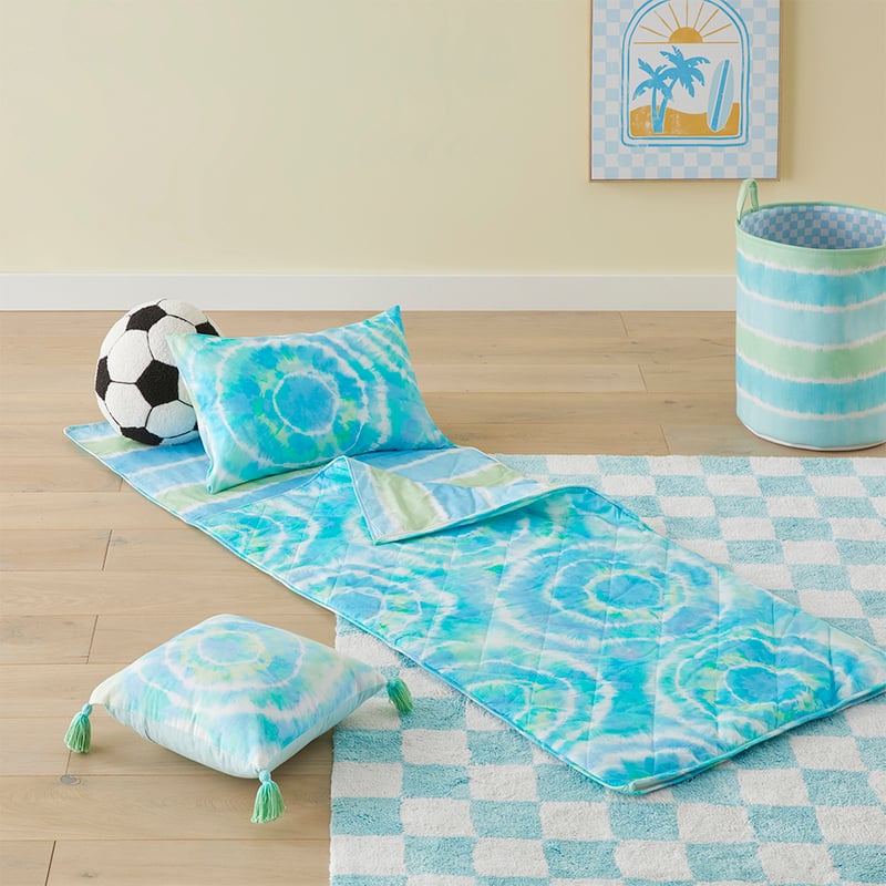 Sleepover Aqua Tie Dye Sleeping Bag