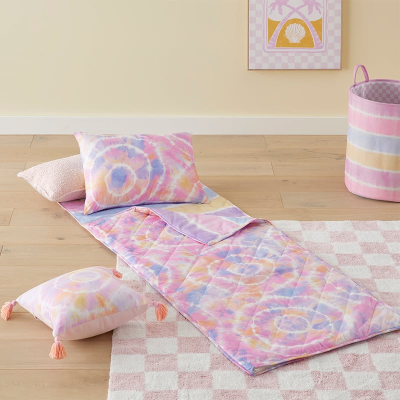 Sleepover Bubblegum Tie Dye Sleeping Bag