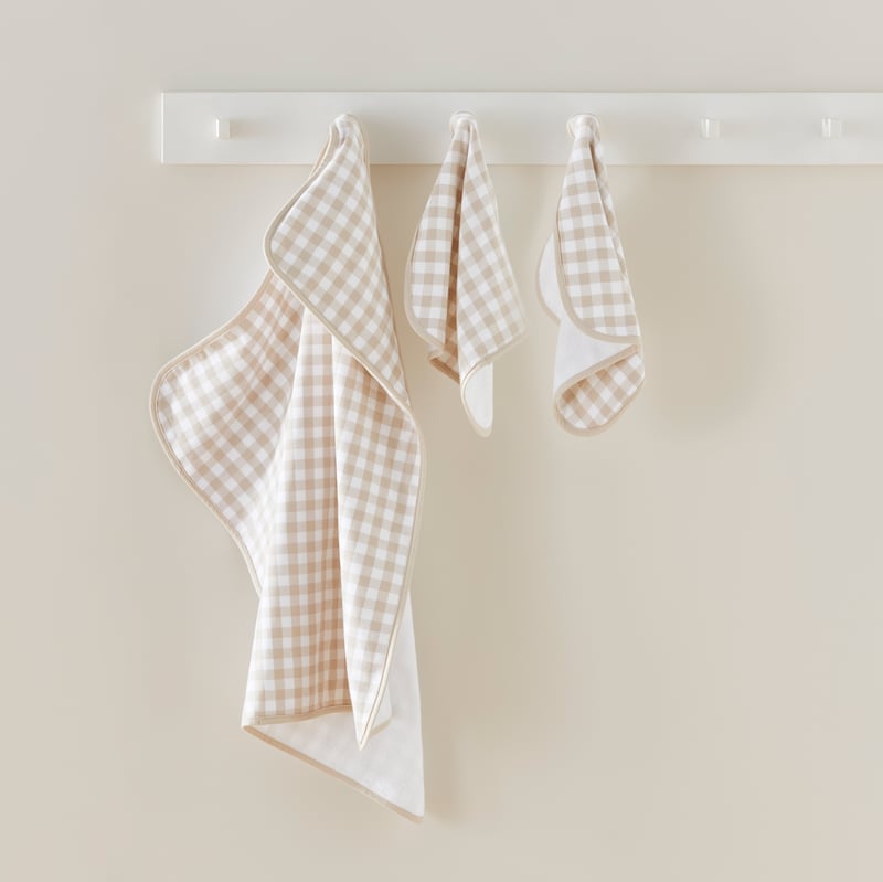 Gingham Nursery Towel Set  
