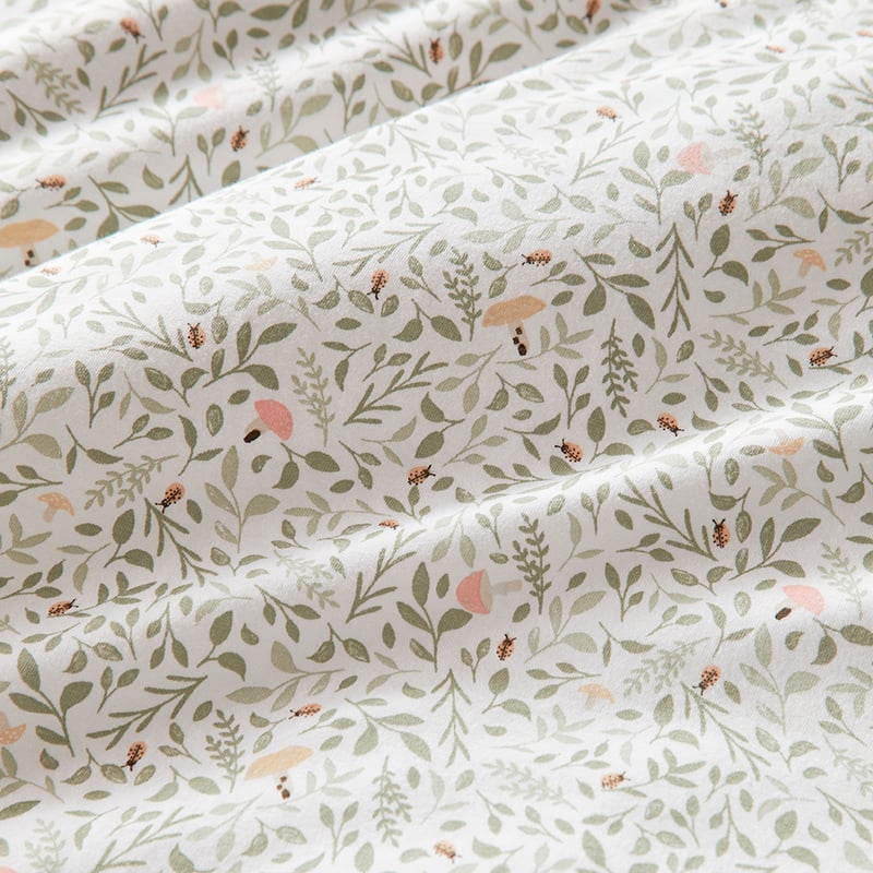 Forest Leaves Fern Jersey Fitted Sheets Pack of 2