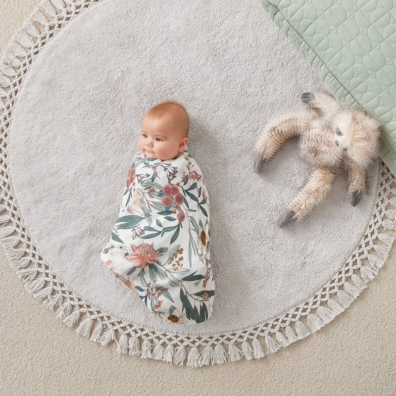 Bush Magic Natural Cotton Muslin Baby Swaddles 2pk