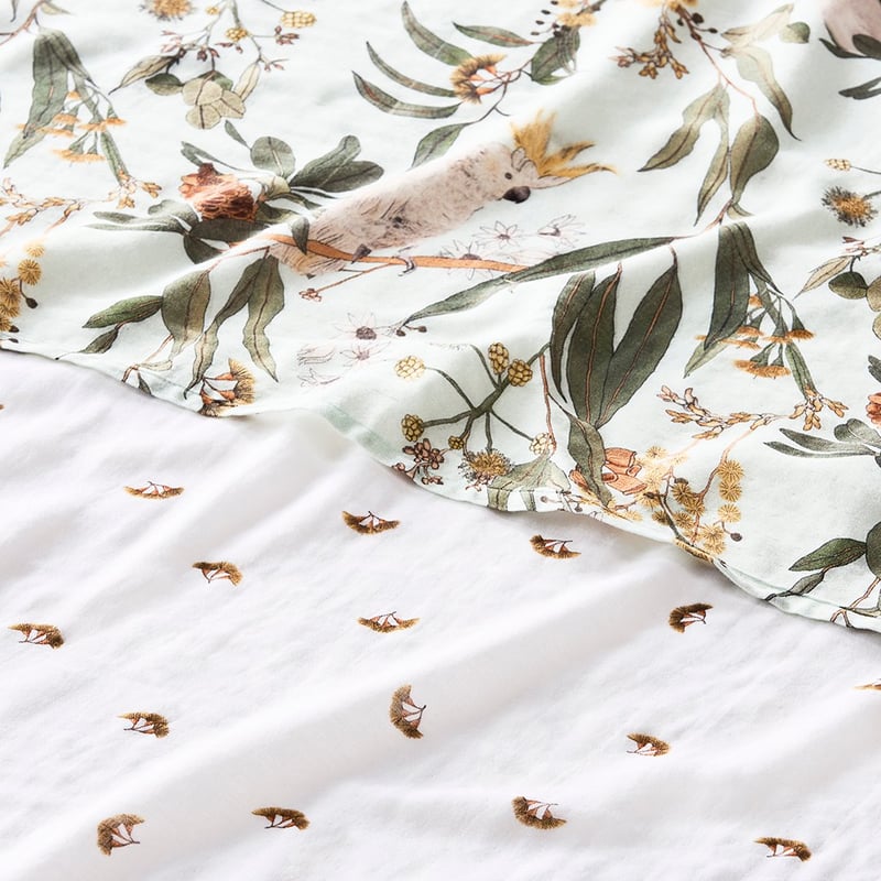 Gumnut Gully Multi Cotton Muslin Baby Swaddles 2pk