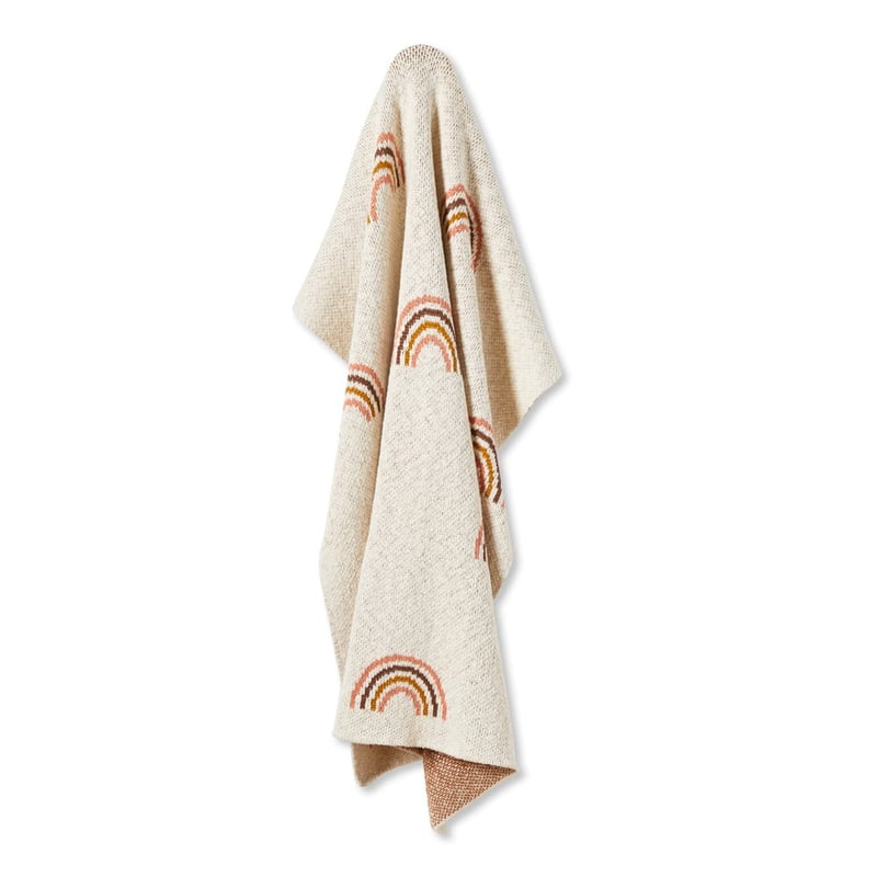 Novelty Cotton Ochre Rainbow Baby Blanket
