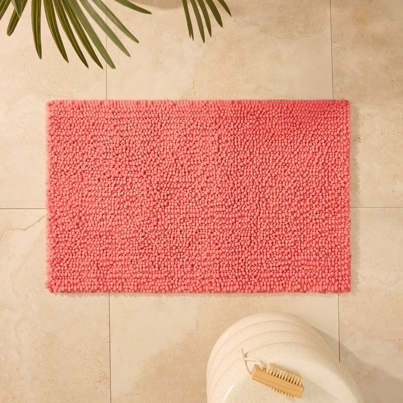 Microplush Strawberry Bobble Bath Mat