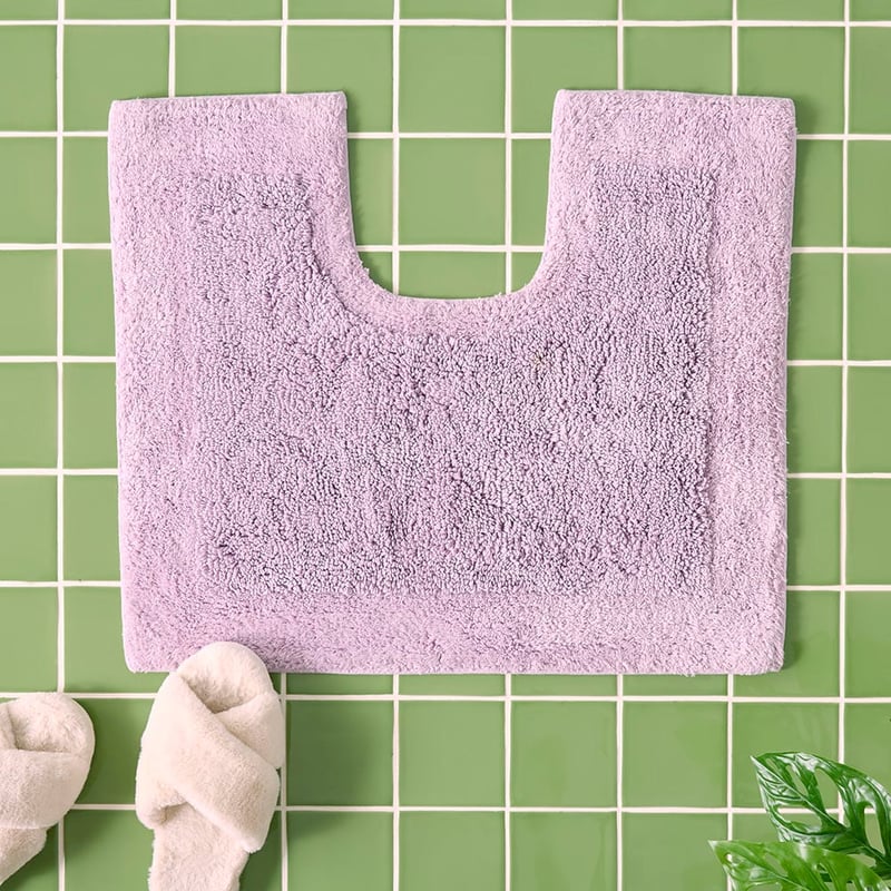 Nicola Lilac Combed Cotton Contour Mat