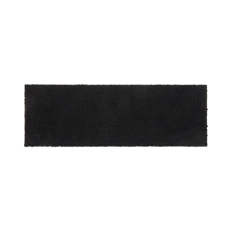 Microplush Black Bobble Bath Runner