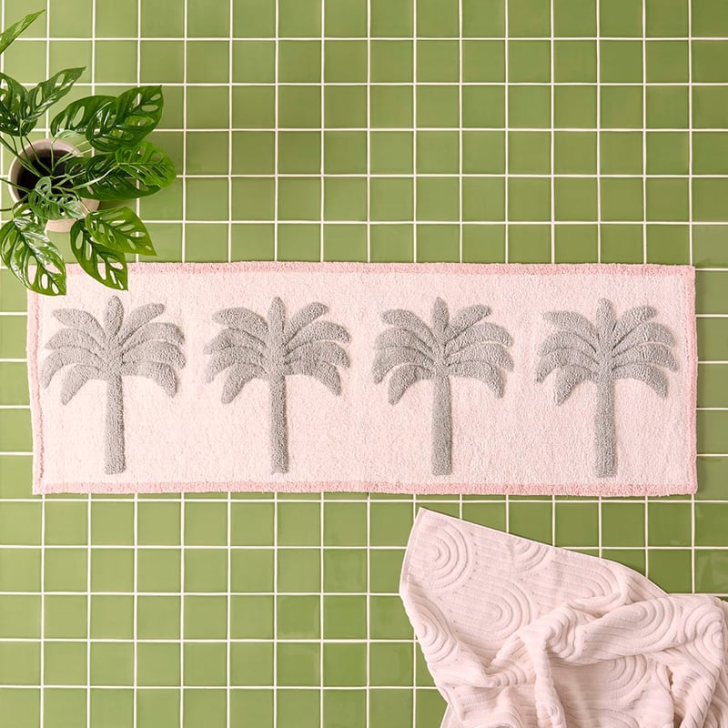 Palm Tree Seafoam Multi Bath Runner