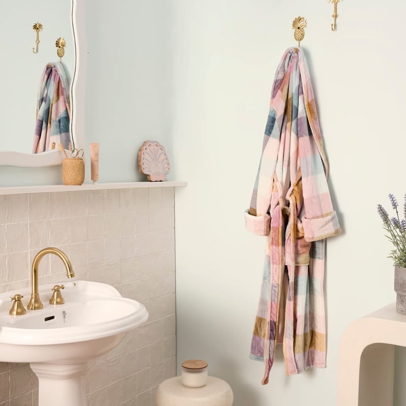 Printed Ultra Soft Multi Soulful Check Robe
