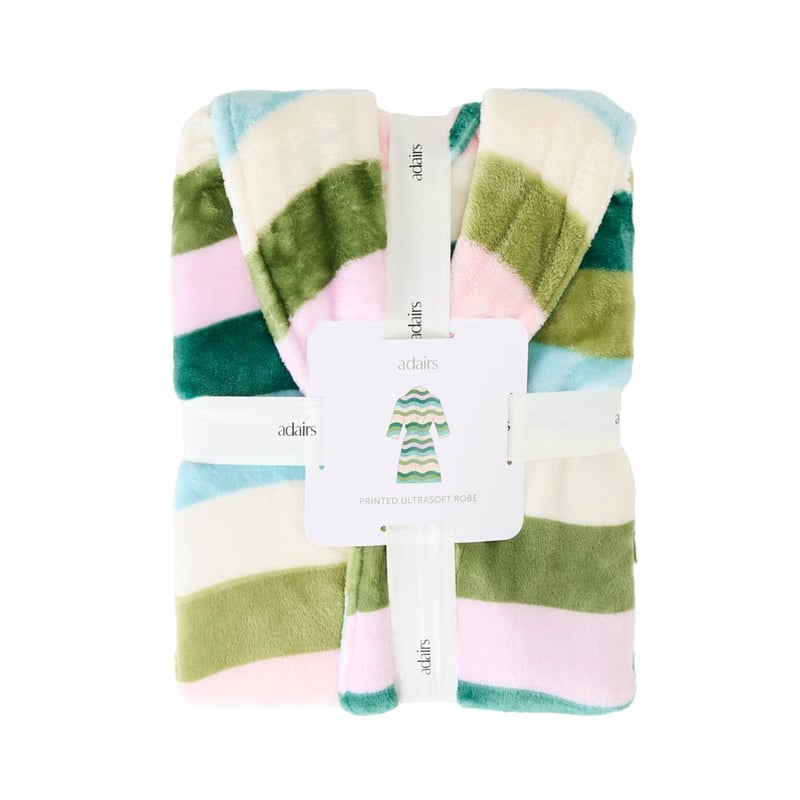 Printed Ultra Soft Multi Wavy Stripe Robe