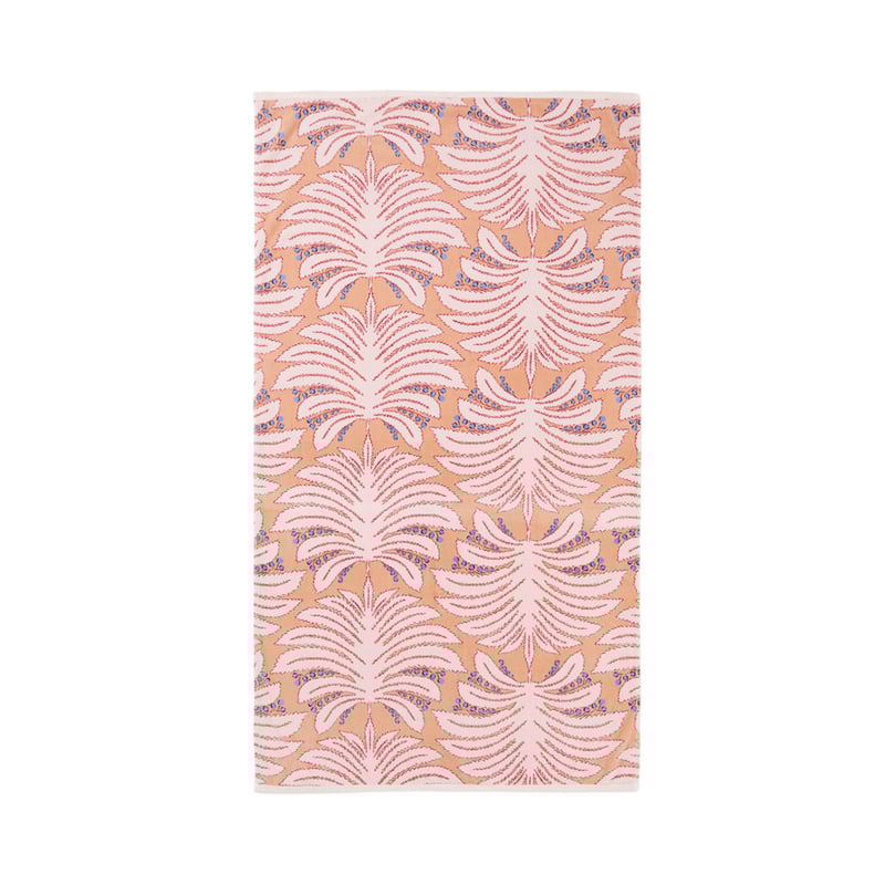 Luxe Natural Foliage Velour Beach Towel