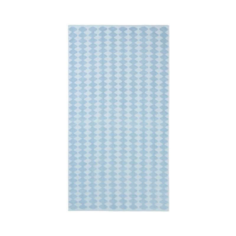 Terry Textured Chambray Blue Beach Towel