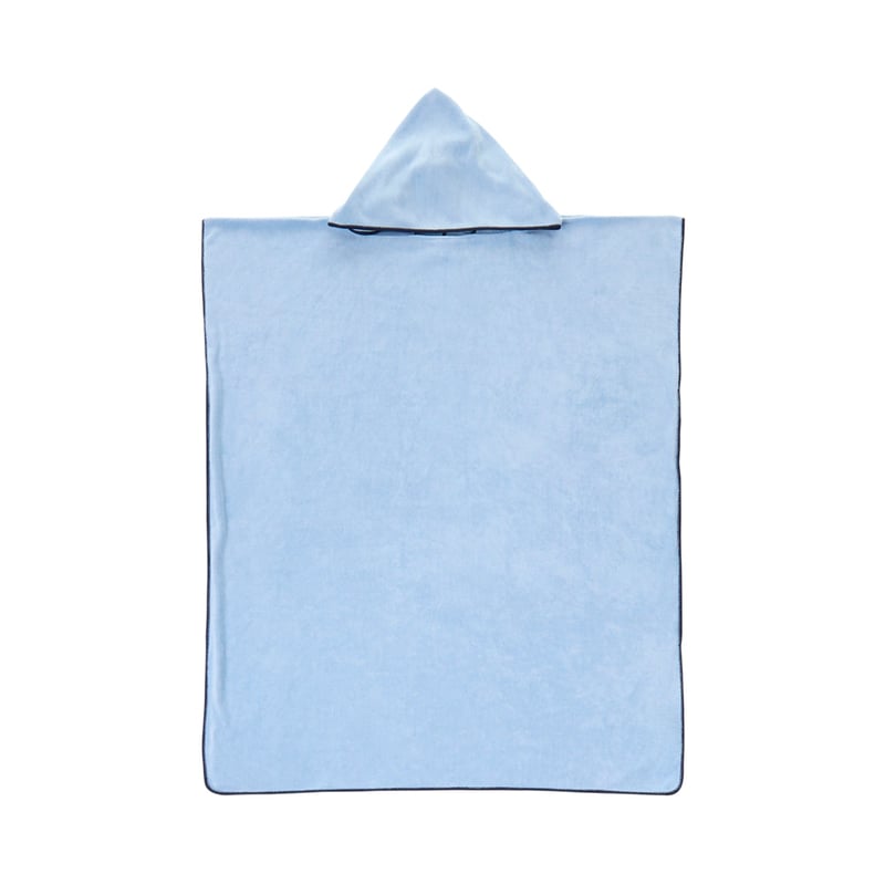Chambray Blue Quick Dry Microfibre Hooded Beach Towel