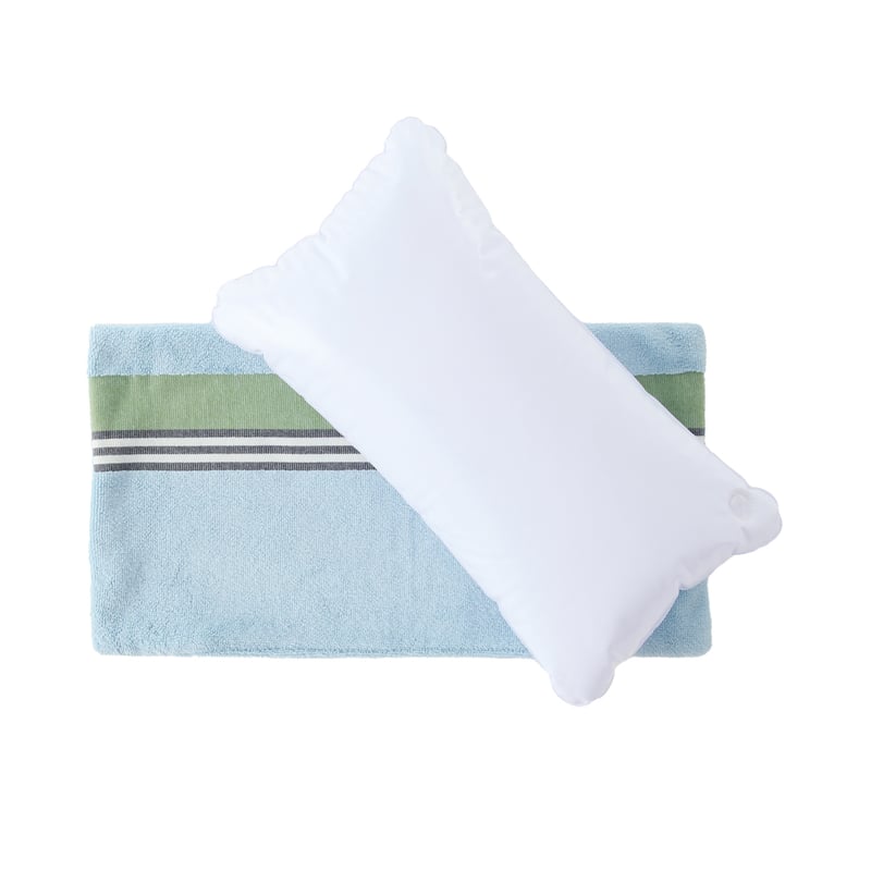 Soft Blue Stripe Inflatable Beach Pillow