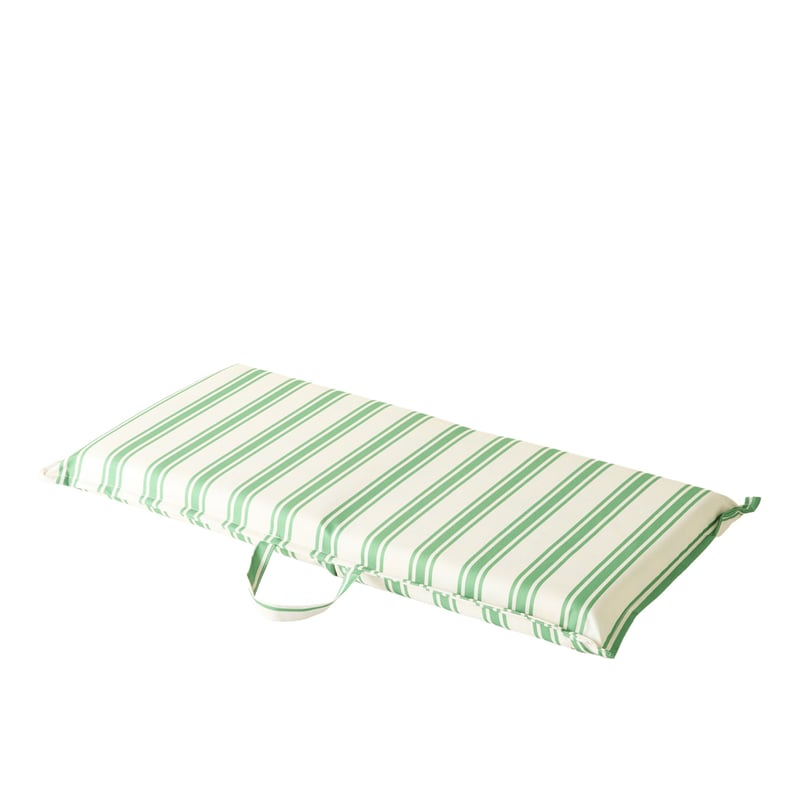 Green Stripe Padded Canvas Beach Chair