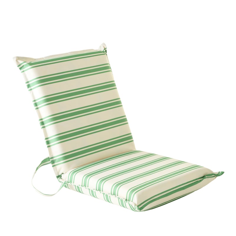 Green Stripe Padded Canvas Beach Chair