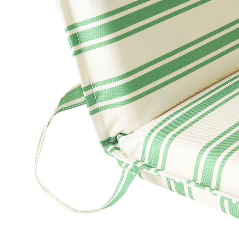 Green Stripe Padded Canvas Beach Chair