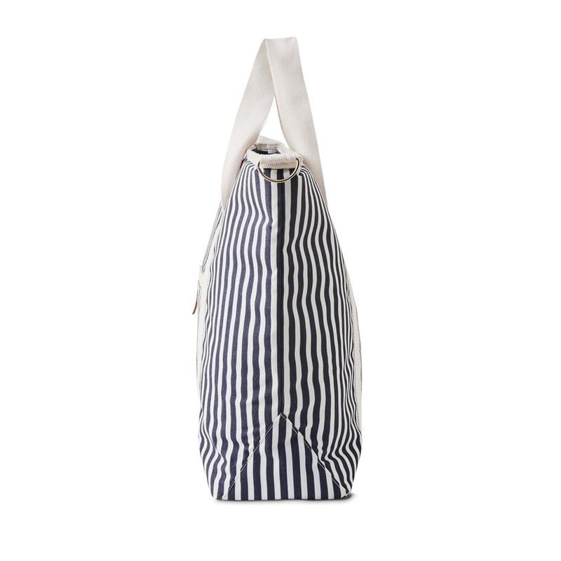 Large Navy Stripe Beach Cooler Bag