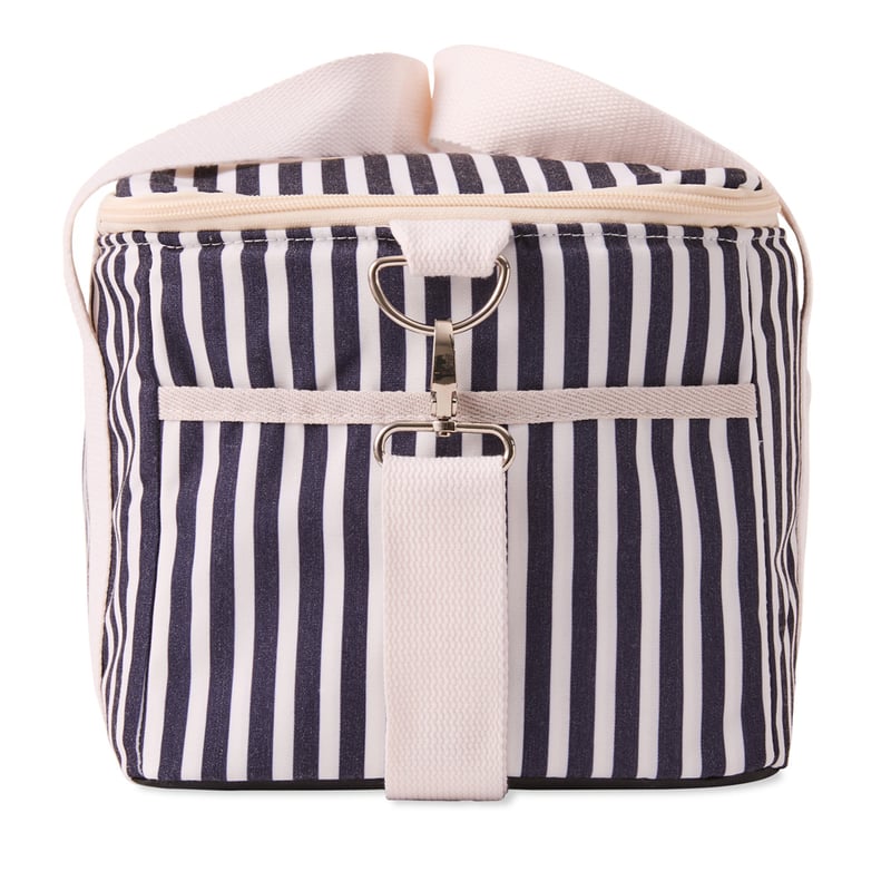 Small Navy Stripe Beach Cooler Bag