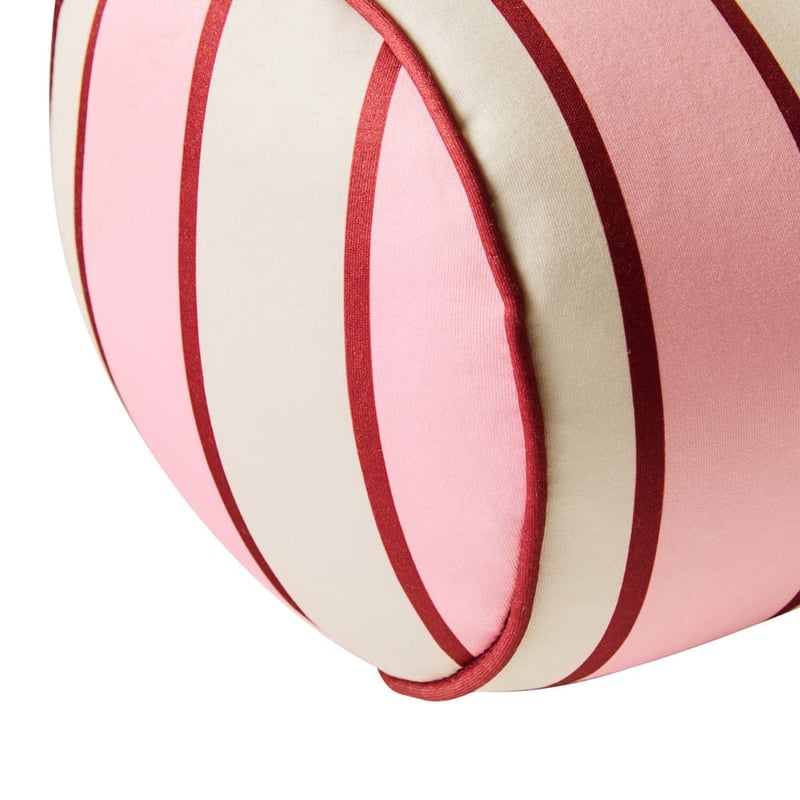 Pinks Stripe Cylinder Beach Pillow