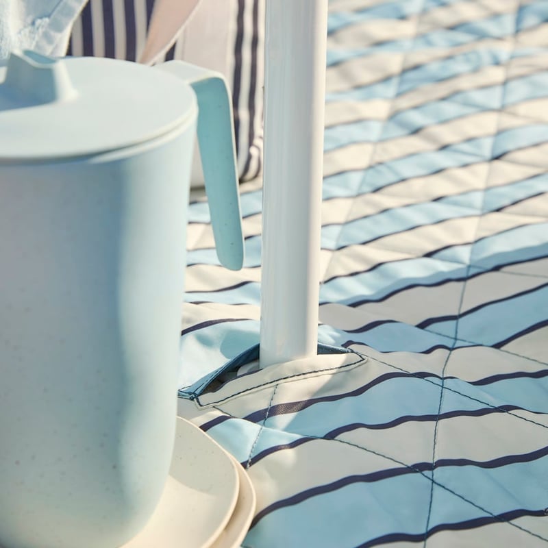  Blues Stripe Cabana Umbrella Picnic Rug