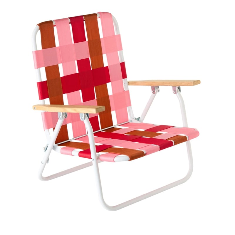 Pink Multi Strap Woven Beach Chair