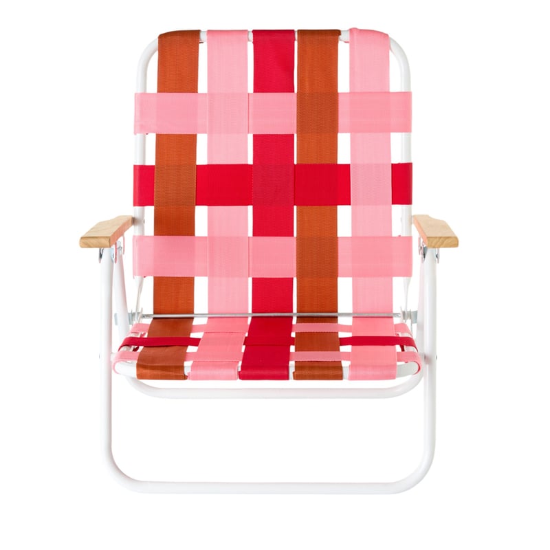 Pink Multi Strap Woven Beach Chair