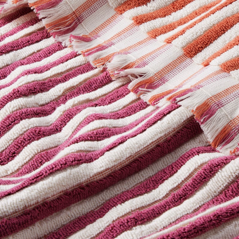 European Sophia Boysenberry & Orange Turkish Cotton Towel Range