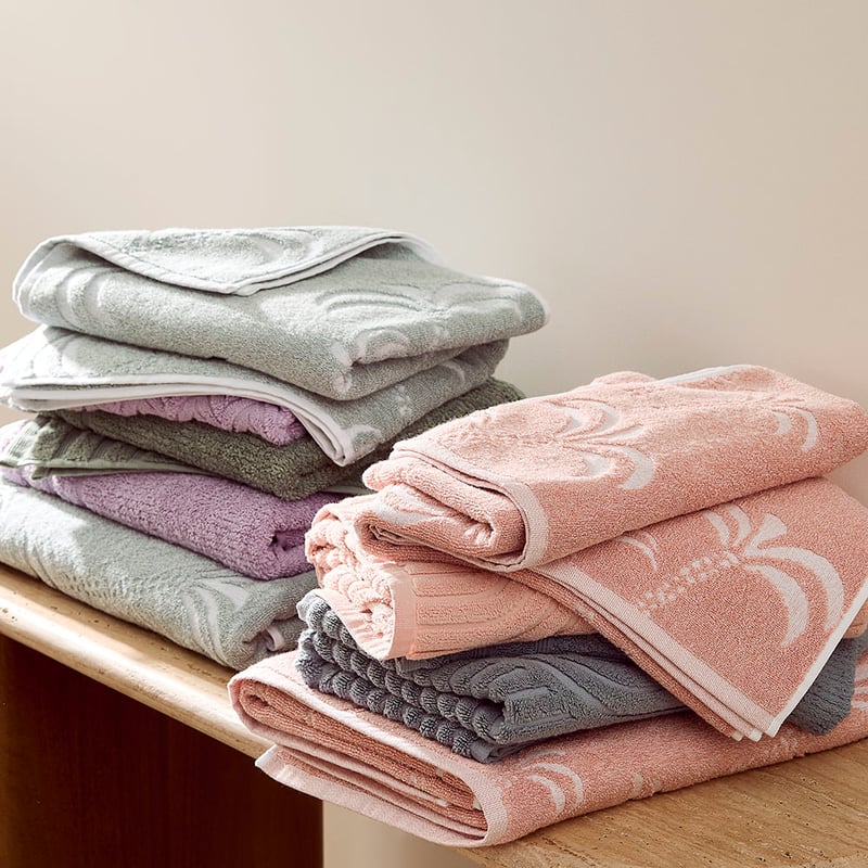 Juliet Palm Tree Earth Marle Towel Range