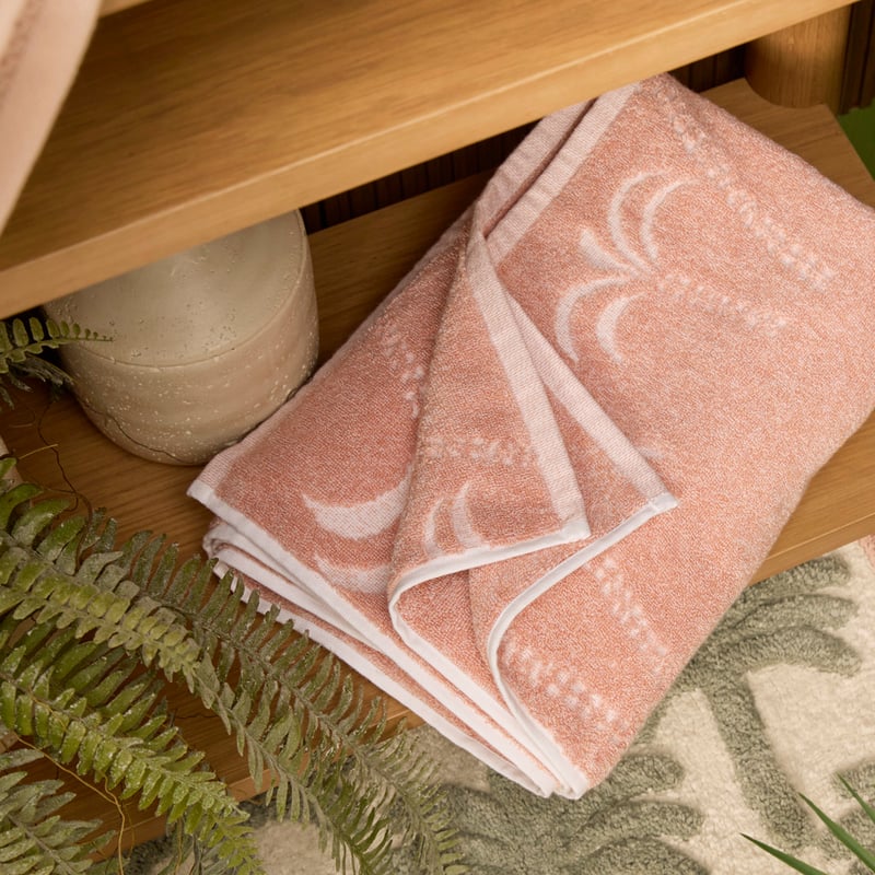 Juliet Palm Tree Earth Marle Towel Range