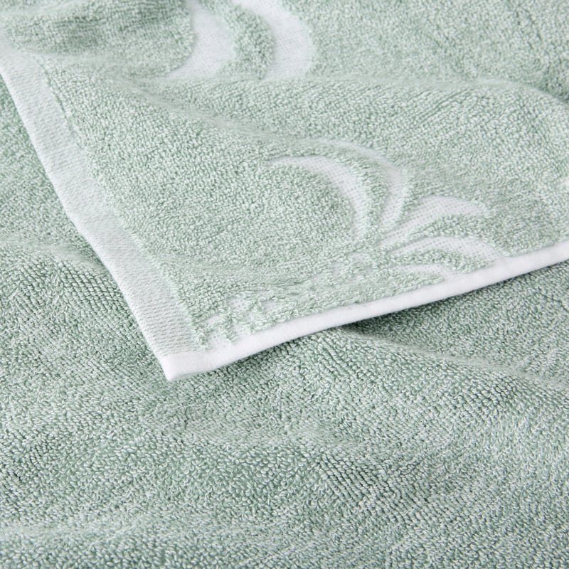 Juliet Palm Tree Seafoam Marle Towel Range