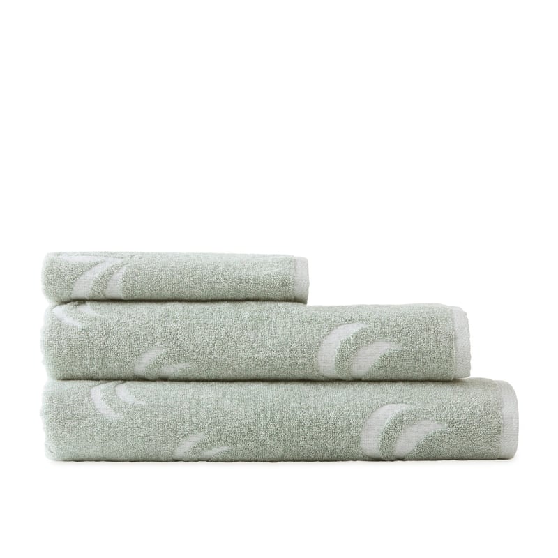 Juliet Palm Tree Seafoam Marle Towel Range