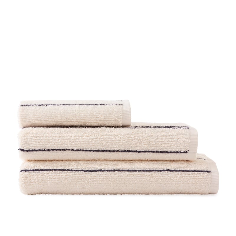 Hudson Stripe French Navy & Natural Towel Range